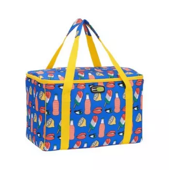GIOSTYLE Bolsa térmica Evo Square surtido, verde/rojo/azul con decoración, 15 L