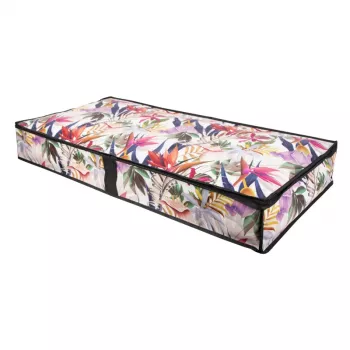 ORDINETT Caja de almacenamiento de ropa 107x50x15 cm Floral Beauty