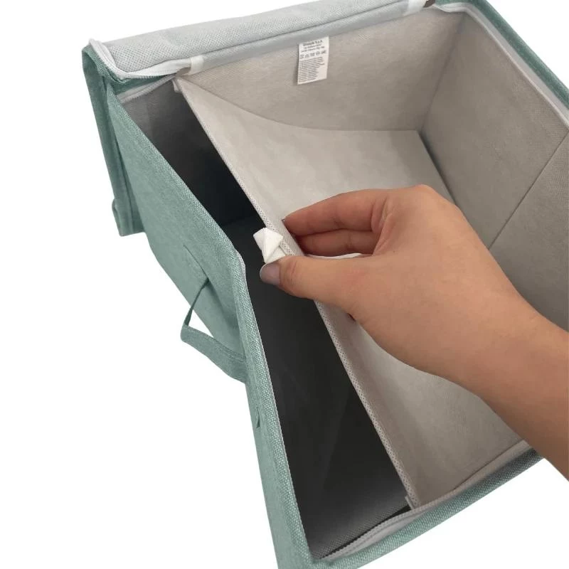 ORDINETT Caja de almacenamiento cuadrada con cremallera 30x30x21 cm menta