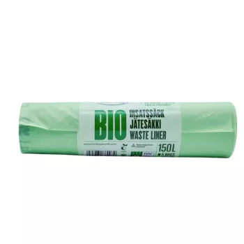 BioBag Bolsas de basura compostables 125/150L, 5 por rollo, 75x115 cm, verde