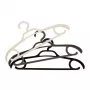 ORDINETT Perchas de plástico Eris pack de 3, varios colores, 41,5 x 2,8 x 21 cm