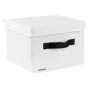 ORDINETT Caja cuadrada 25x25x19 cm blanco algodón