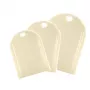 GIOSTYLE Set de tablas de cortar, 3 piezas, polipropileno, crema, rectangular, con ranura para jugos y orificio para colgar