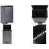 Rubbermaid Elite 45L Cubo de pedal de acero inoxidable, rectangular, resistente a huellas 2112520
