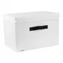 ORDINETT Caja de almacenaje rectangular de algodón 36x24x25 cm Gris
