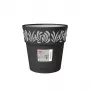 STEFANPLAST Maceta Gaia con plato Ø25x25cm Negro