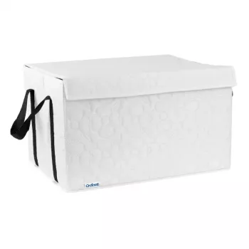 ORDINETT Caja de almacenaje M 41x31x25cm Algodón Gris