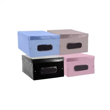 ORDINETT Caja de almacenaje de vinilo 50x38x24 cm Cloe PVC surtido