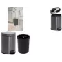 Rubbermaid Cubo de basura con pedal, redondo, 6 litros, acero inoxidable gris oscuro con cubo interior de plástico extraíble 2179250