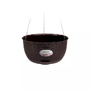 STEFANPLAST Maceta colgante Natural Ø30x14,5cm Marrón oscuro