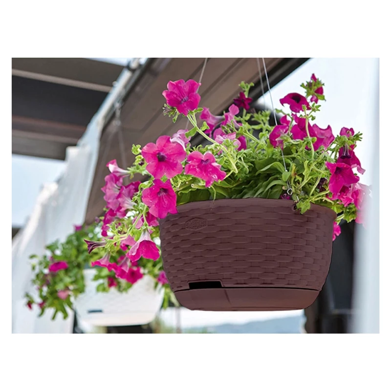 STEFANPLAST Maceta colgante Natural Ø30x14,5cm Marrón oscuro
