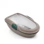 STEFANPLAST Arenero para gatos Furba Chic 59x39x22 cm Gris claro/Verde