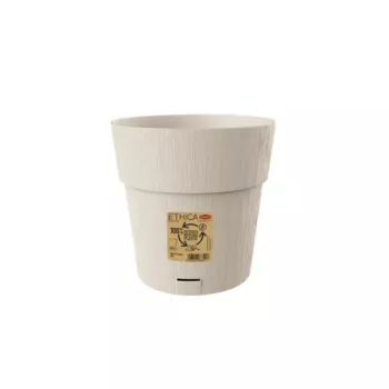 STEFANPLAST Maceta con plato Ethica Ø20x19cm Blanco
