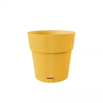 STEFANPLAST Maceta Ethica con plato Ø20x19cm Amarillo mostaza