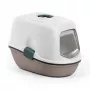 STEFANPLAST Furba Top Chic Arenero cerrado para gatos, Blanco/Gris claro, 58,5x39,4x42,7 cm