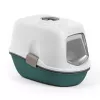 STEFANPLAST Furba Top Chic Arenero para gatos con capucha 58,5x39,4x42,7 cm Blanco/Verde