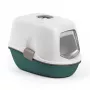 STEFANPLAST Furba Top Chic Arenero para gatos con capucha 58,5x39,4x42,7 cm Blanco/Verde