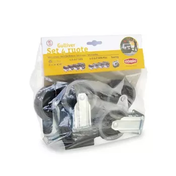 STEFANPLAST Set de 4 ruedas para transportín Gulliver 4-5-6-7 negro