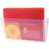 deflecto Expositor de folletos de pared DocuPocket, DIN A4 horizontal, plástico transparente irrompible, 1 unidad (63201)