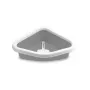 STEFANPLAST Arenero esquinero Sprint 56x40x14 cm blanco/gris