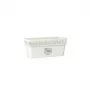 STEFANPLAST Jardinera con plato Gaia 30x13x12 cm blanco