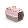 STEFANPLAST Transportín Horizon 1 con puerta metálica 48x32x30cm rosa/gris