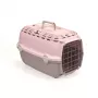 STEFANPLAST Transportín Horizon 1 con puerta metálica 48x32x30cm rosa/gris