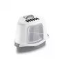 STEFANPLAST Arenero esquinero con capucha Sprint Corner Plus 56x40x40cm blanco/gris