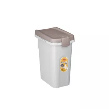 STEFANPLAST Recipiente de almacenamiento de comida para mascotas 15 L blanco/gris claro