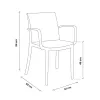 BICA Silla de jardín Verona sillón marrón