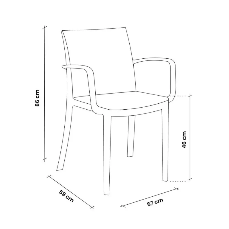 BICA Silla de jardín Verona sillón marrón