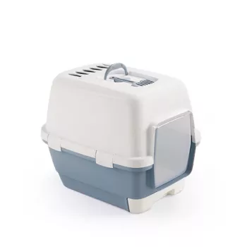STEFANPLAST Arenero cerrado Cathy Clever & Smart 58x45x48cm blanco/azul