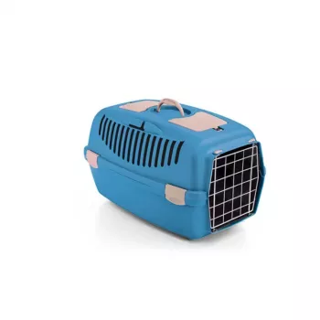 STEFANPLAST Gulliver 2 transportín para mascotas con puerta metálica 55x36x35 cm azul
