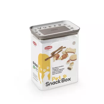 STEFANPLAST recipiente hermético rectangular para comida de mascotas 2,2L blanco/gris claro