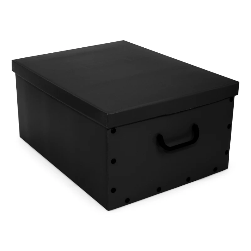 ORDINETT caja de cartón 49x39x25cm caja grande lisa surtido blanco/negro/azul marino/gris claro