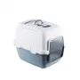 STEFANPLAST Cathy Comfort arenero con capucha para gatos 58x45x48 cm blanco/azul