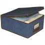 ORDINETT caja de almacenamiento de tela 48x36x19 cm azul