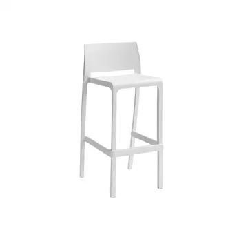 BICA Taburete de bar de jardín Volga Stool 65 50x49x89 cm blanco