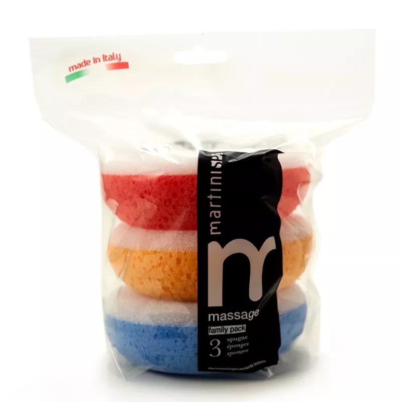 MARTINI SPA Esponjas de masaje pack de 3 | Colores surtidos