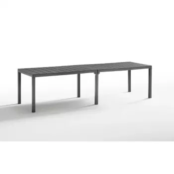 BICA Mesa de jardín King mesa de comedor doble negra