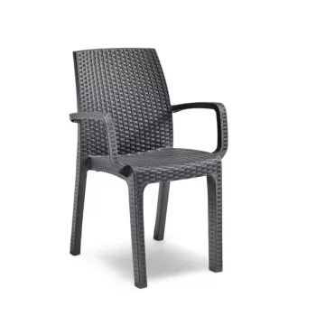 BICA Silla de jardín Verona sillón negro