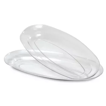 GUARDINI Bandejas de plástico transparente set de 2 Easy Bake 46x23 cm
