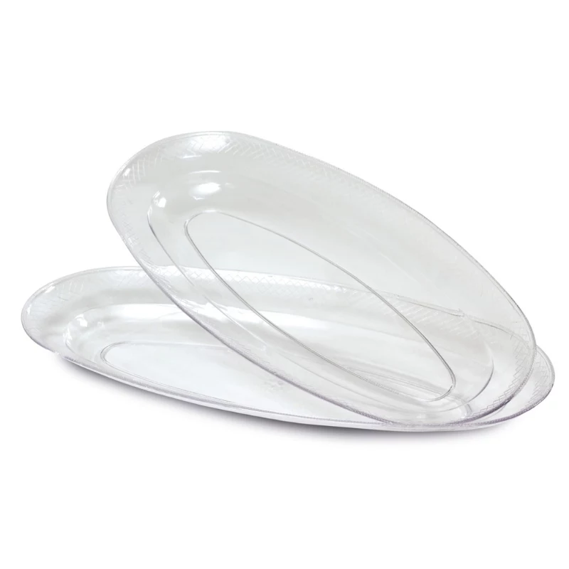 GUARDINI Bandejas de plástico transparente set de 2 Easy Bake 46x23 cm
