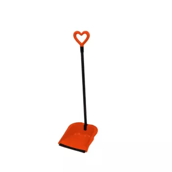 GIOSTYLE Rubber Hair Scoop Love juego de recogedor y cepillo, 24,5x27x85 cm, varios colores