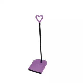 GIOSTYLE Rubber Hair Scoop Love juego de recogedor y cepillo, 24,5x27x85 cm, varios colores