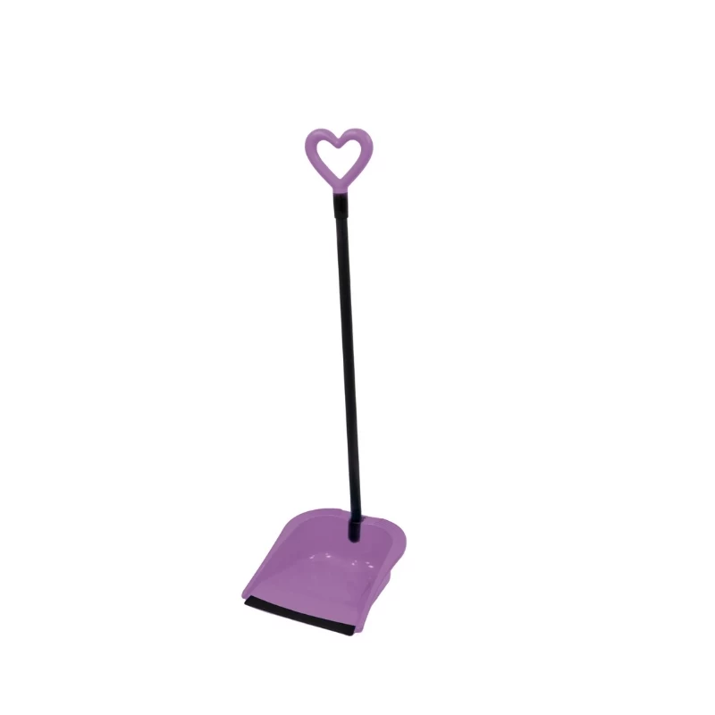 GIOSTYLE Rubber Hair Scoop Love juego de recogedor y cepillo, 24,5x27x85 cm, varios colores