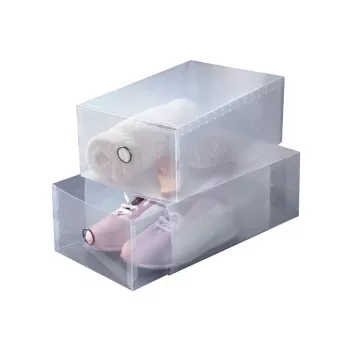ORDINETT cajas de almacenaje 2 uds., 34 x 21 x 13 cm, transparente, Top Class