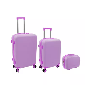 ORDINETT cajonera set de 3, rosa – 60L, 43L, 15L cajas de almacenaje de plástico