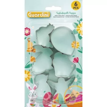 GUARDINI set de cortapastas para galletas de Pascua y pan de especias 6 uds. 5-6x2cm