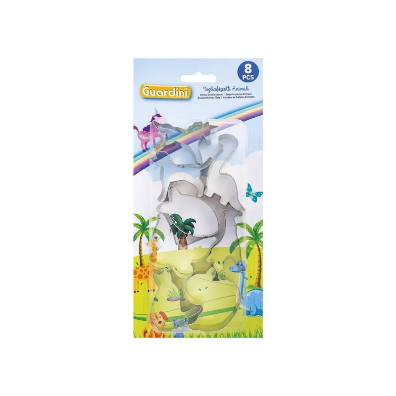 GUARDINI set de cortapastas para pan de especias y galletas 8 uds. animales